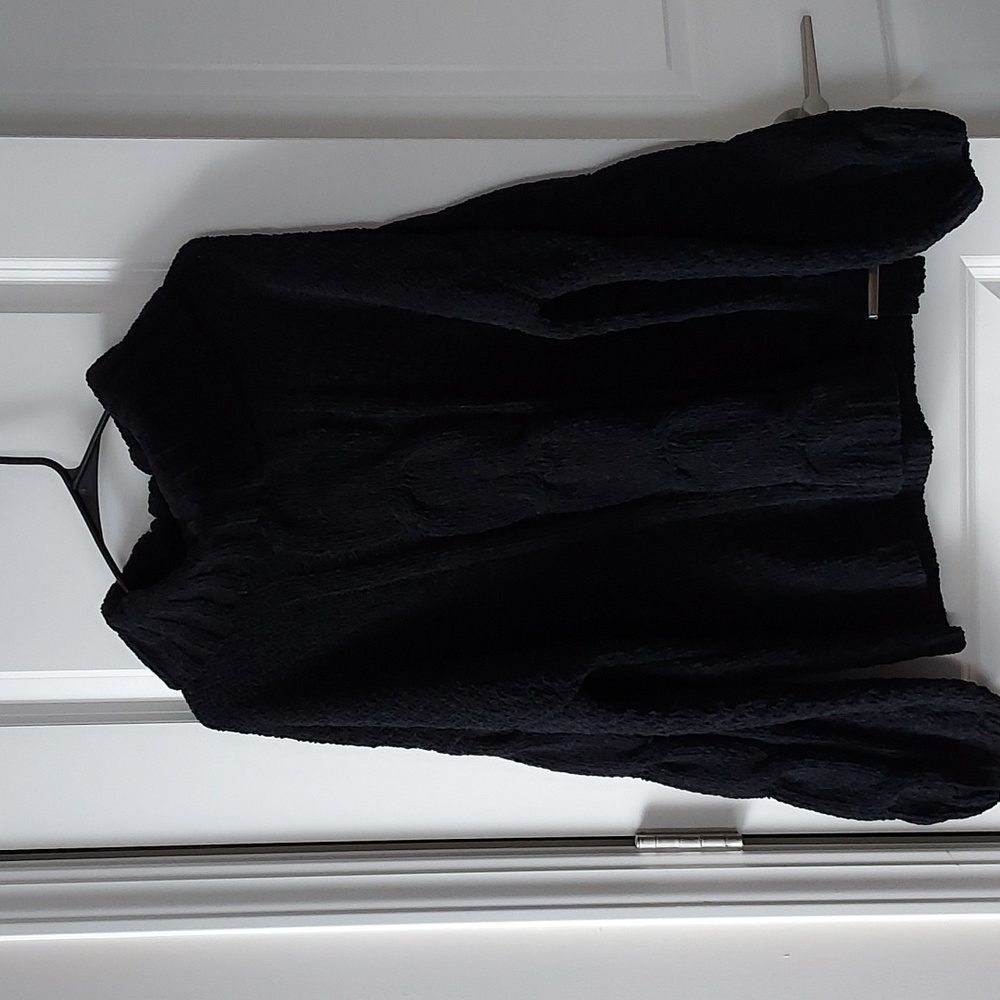 Seven 7 est 1964 long sleeve turtleneck black sweater medium